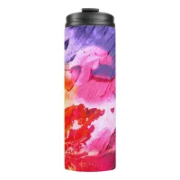 Colorful Modern Abstract Paint Thermal Tumbler