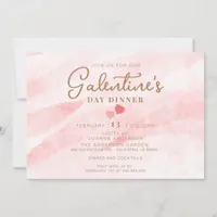 Pink Galentine's Dinner Brunch Party Invitation