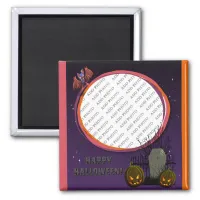 Bat, Jack o' Lanterns, Tombstone, Add Photo Frame Magnet