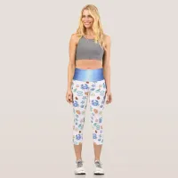 Beach Themed Seaside Oceanic Capri Leggings