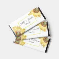 Yellow Sunflowers Watercolor Wedding  Hershey Bar Favors