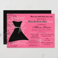 Little black dress bachelorette party invite