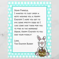 Personalized Happy Easter Bunny Letter  