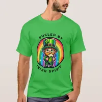 Happy St Patrick's Day Leprechaun with Green Beer T-Shirt