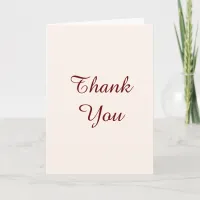 Personalized Bride & Groom Thank You Wedding Card