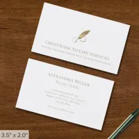 Notary Public Elegant Feather Card