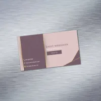 Elegant Dusty Pink Hair Stylist Makeup Artist Business Card Magnet