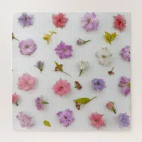 Pretty Floral Blossoms, Unique Photo Mock-up Style Jigsaw Puzzle