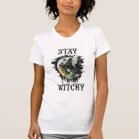 Stay Witchy | Halloween Witch and Full Moon T-Shirt