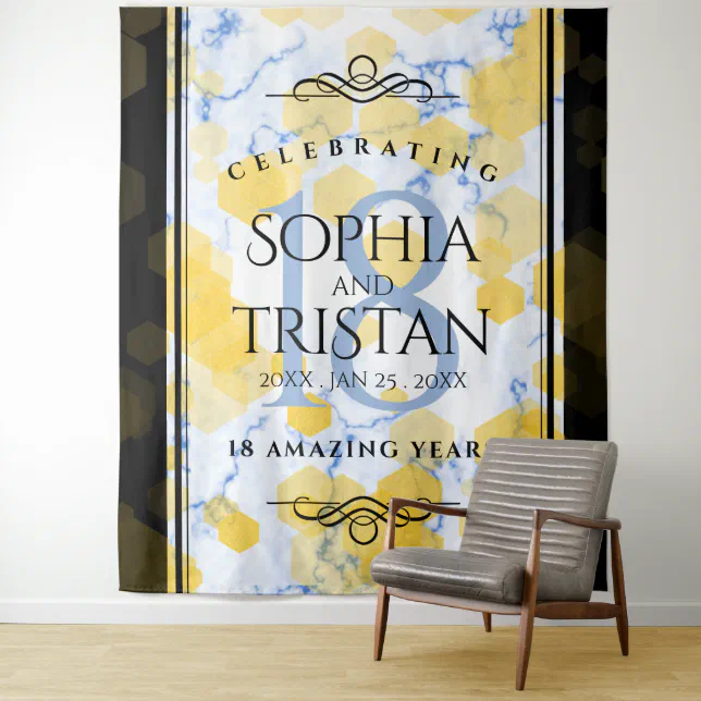 Elegant 18th Porcelain Wedding Anniversary Tapestry