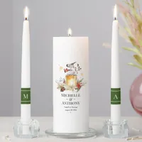 Forest Winterland Christmas Holiday Wedding Unity Candle Set