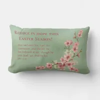 Cherry Blossoms in Pink and Teal Accent Pillow