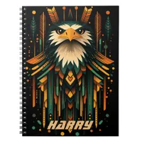 Geometric Eagle Illustration Notebook