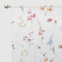 Colorful Wildflower Pattern ID1047 Sheer Curtains