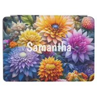 Pretty Colorful Ai Art Flowers Personalized iPad Air Cover