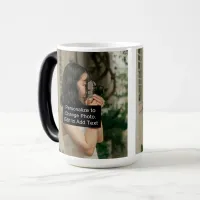 Custom Two Photos Artwork Slogan 15 oz Morphing Magic Mug