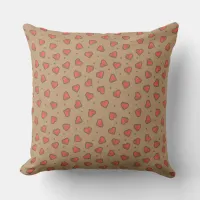 Hearts and Dots Throw Pillow