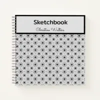 Notebook Elegant Abstract pattern Black & White