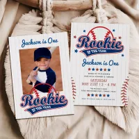 Rookie of the Year Baseball 1st Birthday Party Invitation