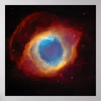 Helix Nebula or NGC 7293 View with HST,  ZGOA Poster