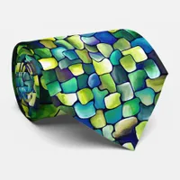 Contemporary Green Pattern Tie