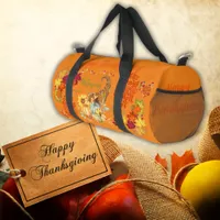 Thanksgiving Friendsgiving Autumn on orange | Duffle Bag