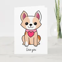 Cute Valentine Puppy Card