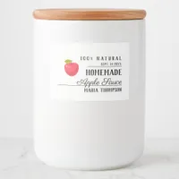 Applesauce Homemade Modern Typography Preserves Food Label