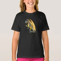 Fire Breathing Dragon  Kids Dark T-Shirt