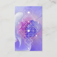 *~* Cosmic Blue Rose Sacred Geometry Yoga Reiki Business Card