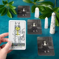 Vintage Gypsy Girl old Black and White Photo Tarot