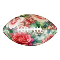 Whimsical Rose Pattern Football