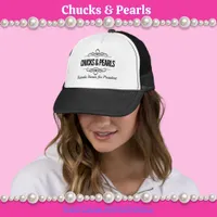 Chucks & Pearls Vote Kamala Trucker Hat