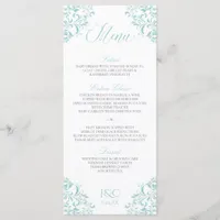 Elegant Wedding Menus | Nadine (Light Turquoise)