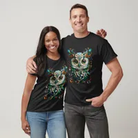 "Mystical Symmetry: Vibrant Owl Art" T-Shirt