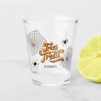 Trick or Treat Typography w/Spiders ID680 Shot Glass