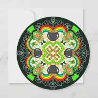 Personalized St Patrick's Day Mandala Holiday Card