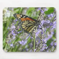 Monarch Butterfly on Lavender Flowers Mouse Pad