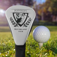 Editable Golf Player Name with Club Name Golf Head Cover