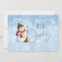 Jolly Snowman Holiday Party ID841 Invitation