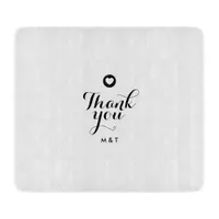 Elegant Script Thank You Monogram Wedding Favor Cutting Board