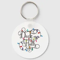 Fun Typography Christmas Keychain