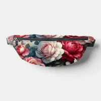 Timeless Rose Floral Charm Fanny Pack