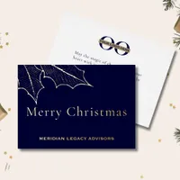 Simple Elegant Business Christmas Card with Logo