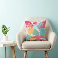 Colorful Abstract Throw Pillow