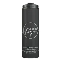 Logo Black Business Minimalist Corporate Marketing Thermal Tumbler