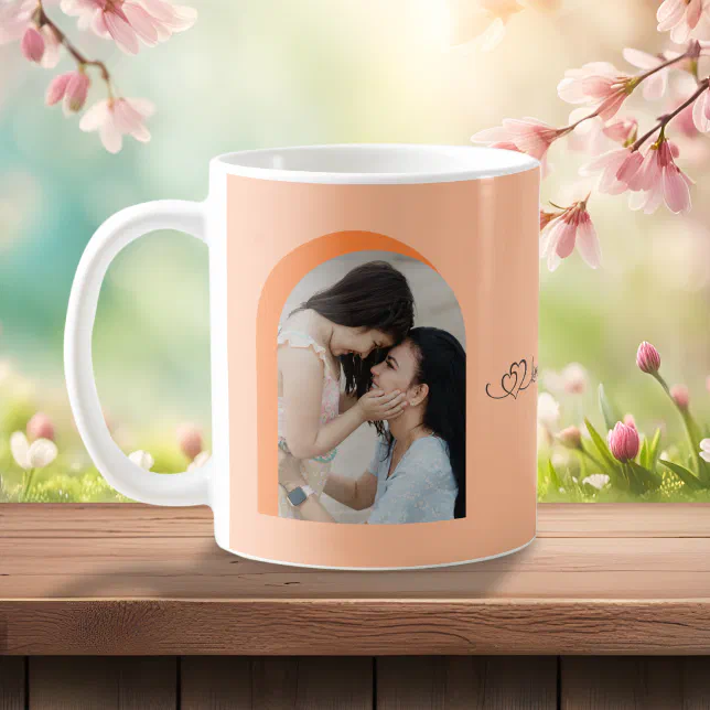 Simple Two Photo Arch Mother's Day Coffee Mug