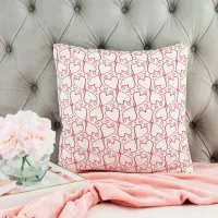 Viva Magenta Heart-Patterned Throw Pillow