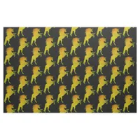 Gold Grunge Unicorn Fabric