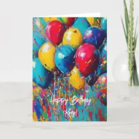 Personalized Birthday Card | Colorful Balloons